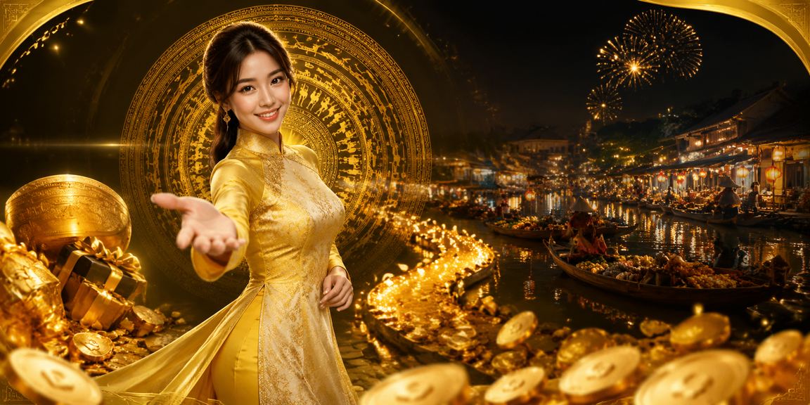 Người dùng Cần Thơ trong trang phục áo dài trải nghiệm giải trí và cá cược trực tuyến