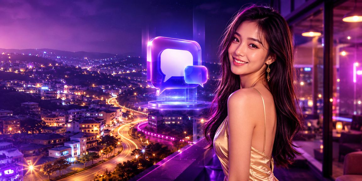 Khung cảnh đêm Đà Lạt với đèn neon rực rỡ – nơi người dùng đăng ký và nhận ưu đãi trực tuyến