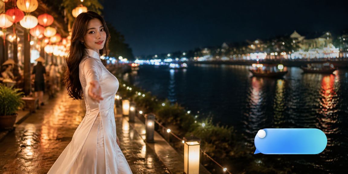 Người chơi slots tại chợ đêm Mekong với điện thoại trong không khí lễ hội rực rỡ